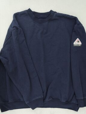 Bulwark FR Men's Navy Crewneck Sweatshirt